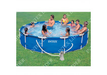 Большой каркасный бассейн Metal Frame Pool 366x76 см с насосом (28212)