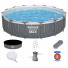 561GD BestWay Каркасный бассейн круглый, 457х107см+фильтрнасос, лестница, тент, освещение